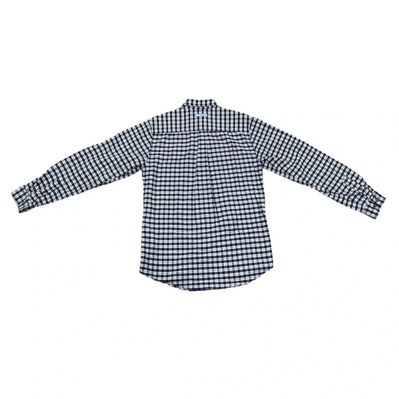 Boston Traders White and Red Plaid Button Down Long Sleeve Dress Shirt Small - Picture 5 of 7